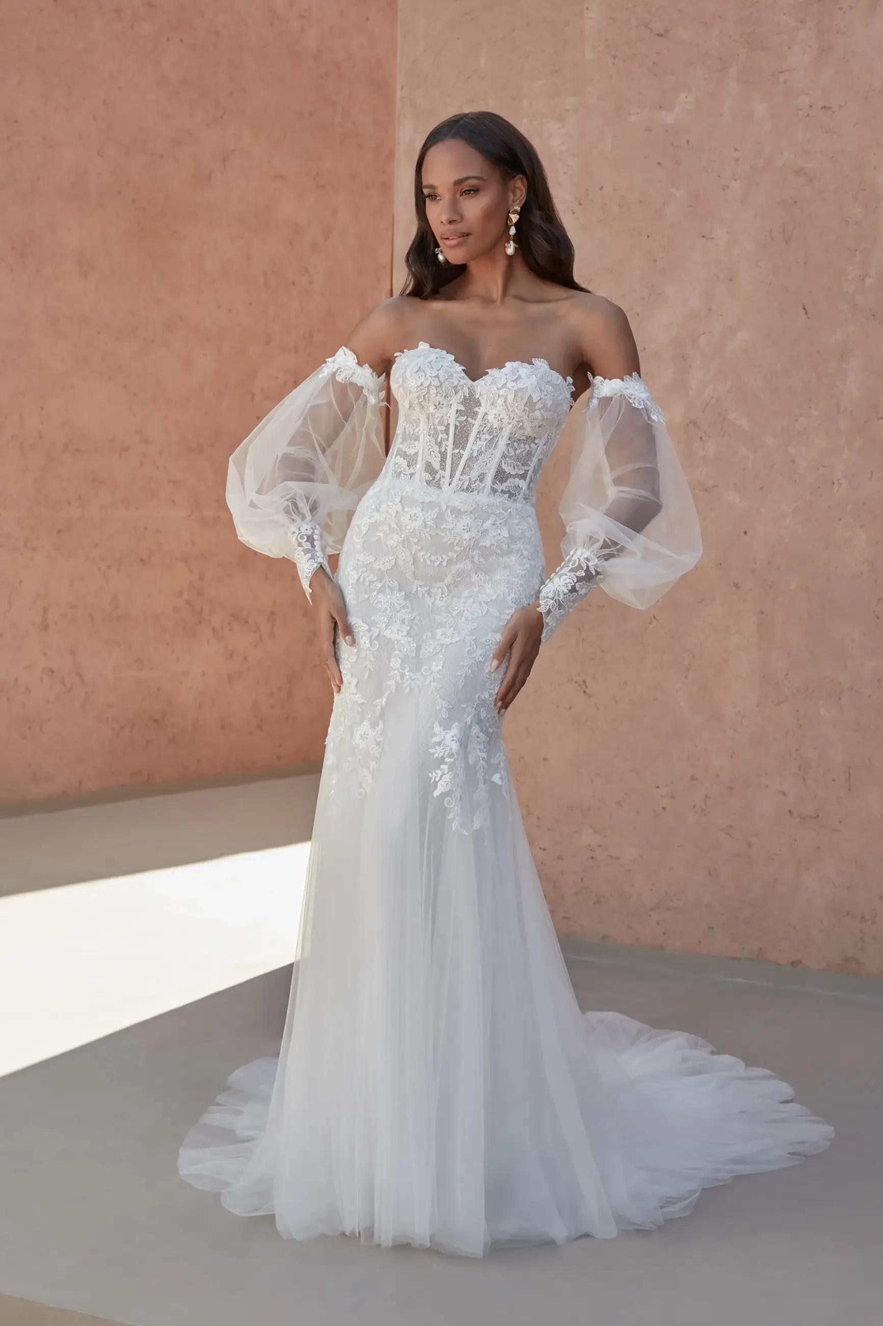 2024 Bridal Gown Trends: Styles, Fabrics, and Necklines. Mobile Image
